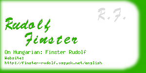 rudolf finster business card